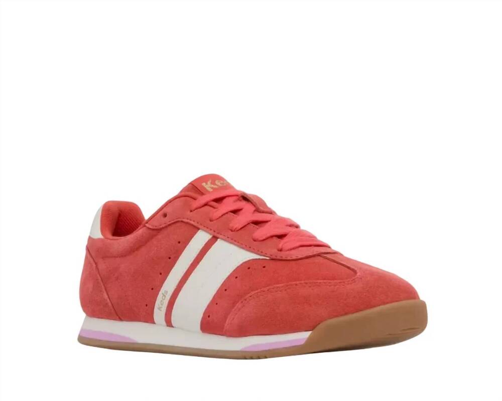 NEW KEDS women's revival sneaker in orange/white